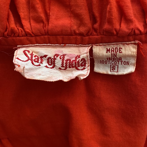 STAR OF INDIA - Vintage Red Pirate Shirt Small - Picture 11 of 12